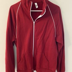 American Apparel fleece track jacket